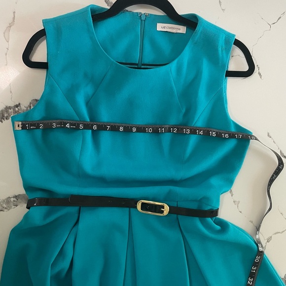 Turquoise Colorblock Dress by Liz Claiborne (M/L) - Picture 3 of 6